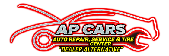AP Cars original red car and wrench logo