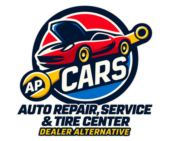 AP Cars sports car and wrench emblem