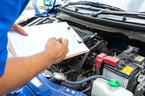 Air-conditioning inspection illustration